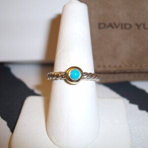 DAVID YURMAN SLEEPING BEAUTY TURQUOISE RING Sterling Silver NEW  8